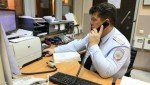 Сотрудники Госавтоинспекции устанавливают обстоятельства столкновения грузового и двух легковых автомобилей в Аннинском районе